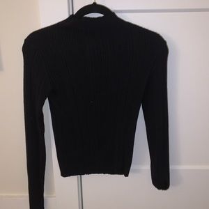 Black Mock Neck Shirt